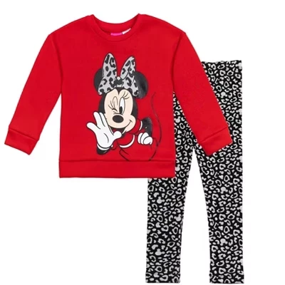 Детский комплект Disney Minnie Mouse: флисовая толстовка и леггинсы, мультиколор
