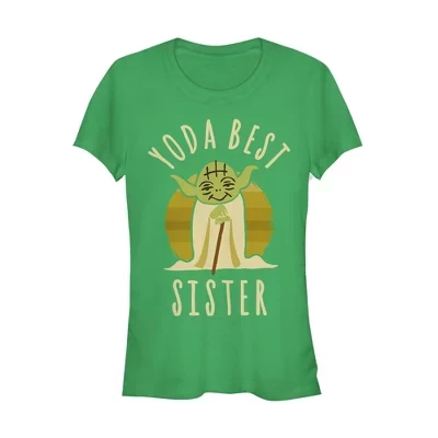 Женская футболка STAR WARS Yoda Best Sister, зеленая