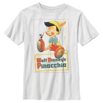 Футболка для мальчиков Disney Пиноккио, белая