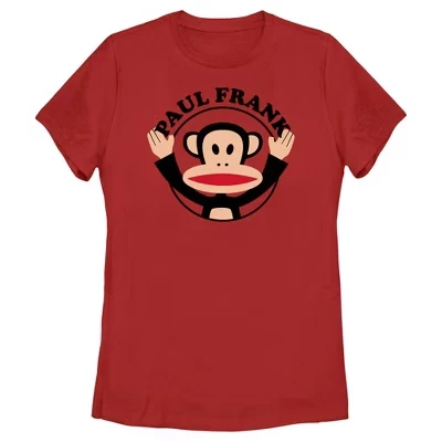 Женская футболка Paul Frank Julius Circle с принтом, красная