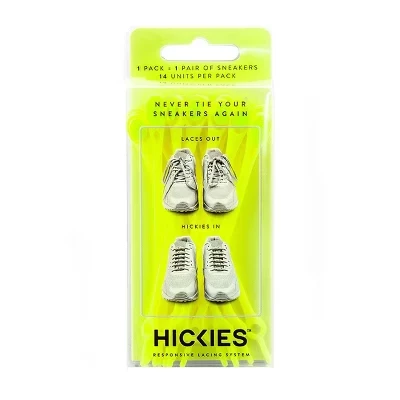 Унисекс шнурки Hickies 1.0 эластичные без завязывания, желтые