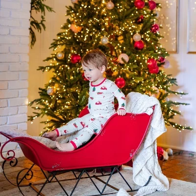 Детская пижама Kyte BABY Santa Sleigh, с длинным рукавом