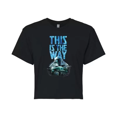 Женская укороченная футболка Star Wars This Is The Way, черная