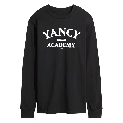 Мужская футболка с длинным рукавом и графическим рисунком Yancy Academy, черная