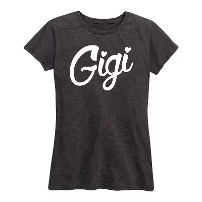 Женская футболка с коротким рукавом и графическим рисунком Gigi Script heather charcoal
