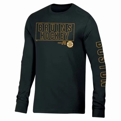 Мужская темная футболка с длинным рукавом Boston Bruins
