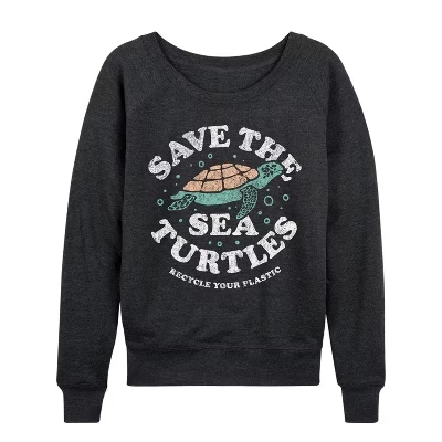 Женский лонгслив Instant Message «Save the Sea», серый