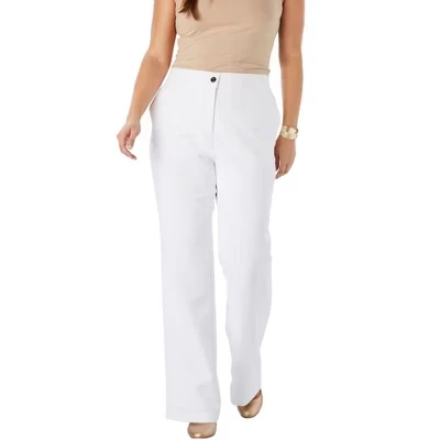 Женские брюки Jessica London Bootcut с утяжкой, белые