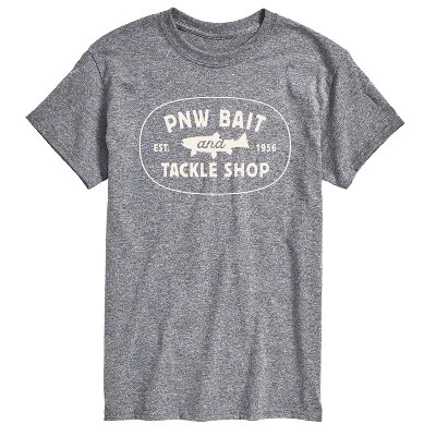 Мужская футболка Athletic heather с коротким рукавом и графическим рисунком - - - Pnw Bait And Tackle
