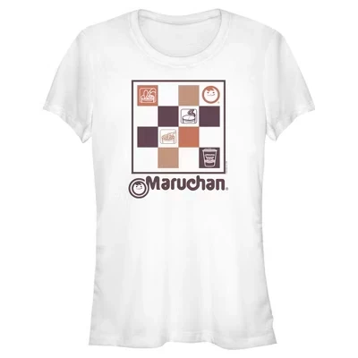 Женская футболка Maruchan Checkered Logo, белая