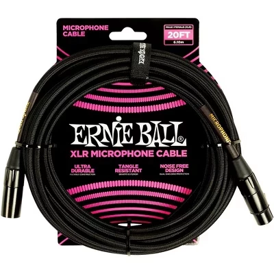 Аудиокабель XLR Ernie Ball в оплетке, 6,1 м
