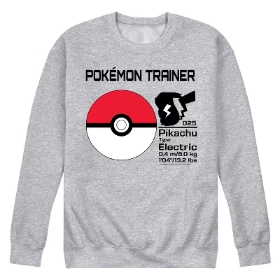 Мужской свитшот Pokémon Trainer, серый меланж