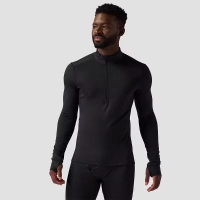 Мужской термолонгслив Backcountry Pines Microgrid 1/4-zip, черный