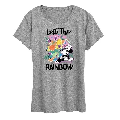 Женская футболка Disney Eat the Rainbow Minnie, серая