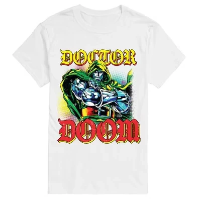 Мужская футболка с коротким рукавом и графическим рисунком цвета Doom Pop, белая