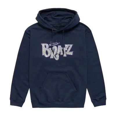 Мужское худи Bratz с блестящим логотипом, серебристое