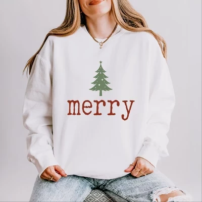 Merry Christmas Tree Stars - Женская легкая одежда, окрашенная в белый цвет.