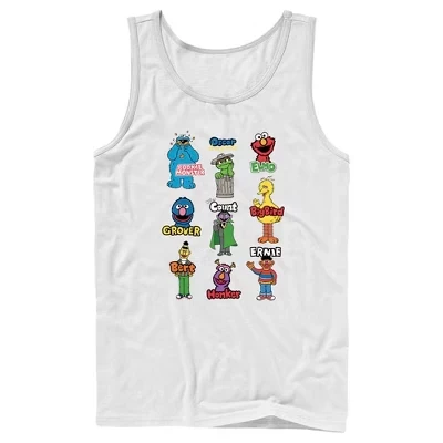 Мужская майка Sesame Street с героями, белая