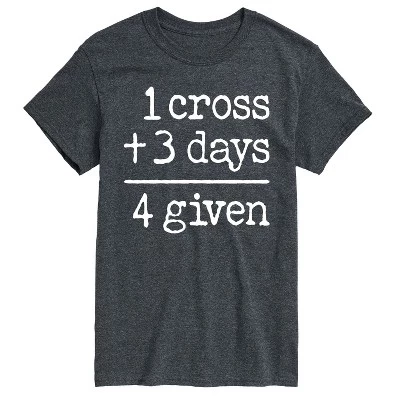 Мужская футболка One Cross Three Days с коротким рукавом и графическим рисунком heather charcoal