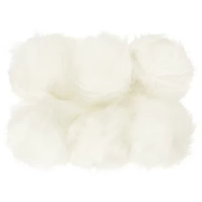 Помпоны из искусственного меха Unique Bargains, 6 шт, белые