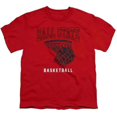 Детская футболка NCAA Ball State University с принтом, красная