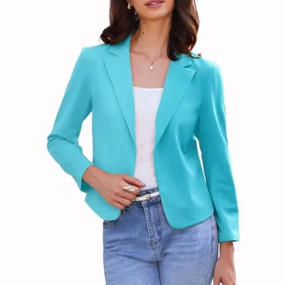 Женский укороченный жакет INSPIRE CHIC, голубой
