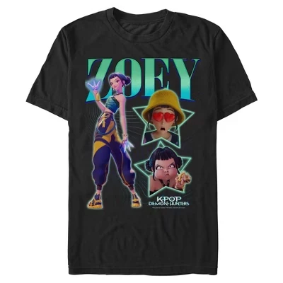 Мужская футболка с логотипом Zoey Super Star черного цвета