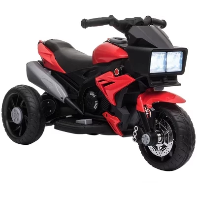 6V Детский мотоцикл Dirt Bike Электрический игрушечный внедорожный уличный велосипед на батарейках с музыкальным рожком и фарами, мотоцикл для девочек и мальчиков, синий, красный