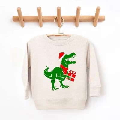 Молодежная ультрамягкая толстовка с рисунком Dino Present natural