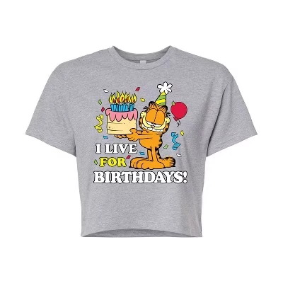 Женская укороченная футболка с рисунком I Live For Birthday от I Live For Birthday