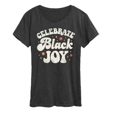 Женская футболка Celebrate Black Joy с коротким рукавом и графическим рисунком heather charcoal