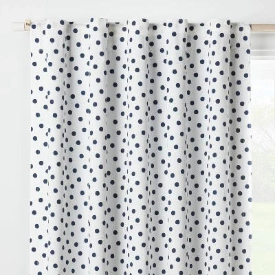 Детская штора Pillowfort Dot блэкаут, темно-синяя