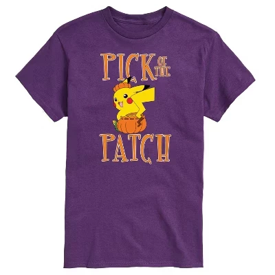 Мужская футболка с коротким рукавом Pokémon - Pick Of The Patch и графическим рисунком фиолетового цвета