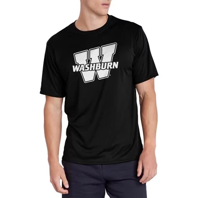 Мужская спортивная футболка Campus Lab Washburn University с основным логотипом, черная