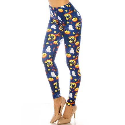 Женские леггинсы Only Leggings с хэллоуинским принтом, синие