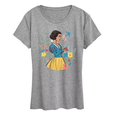 Женская футболка Snow White Sketch, серая