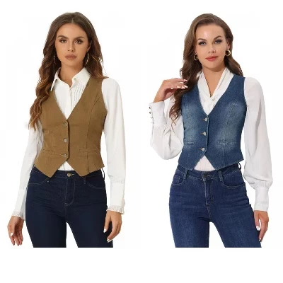 Женская джинсовая жилетка INSPIRE CHIC, 2 шт., разноцветная