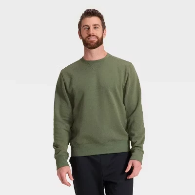 Мужская флисовая толстовка с круглым вырезом Active Comfort - ™ зеленый