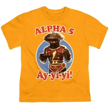 Футболка для мальчиков Alpha 5 золотистого цвета