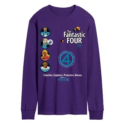 Мужской лонгслив Fantastic Four Faux Hit, фиолетовый