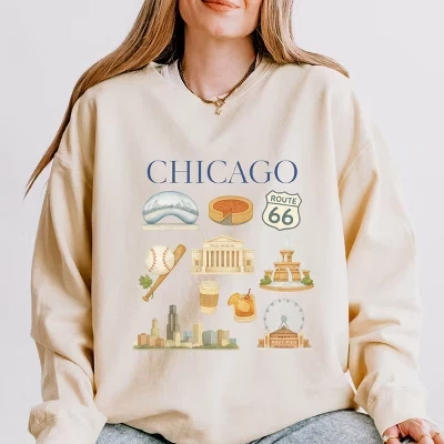 Женский свитшот Simply Sage Market, Чикаго, белый