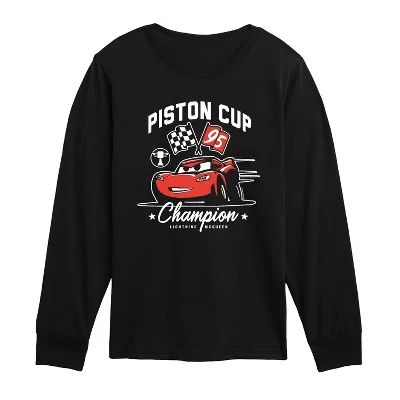 Графическая футболка с длинным рукавом Piston Cup Champion McQueen черного цвета
