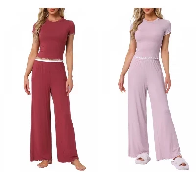 Женский пижамный комплект Inspire Chic, топ с оборками, розовый