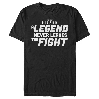 Мужская футболка с логотипом Picard A Legend Never Leaves the Fight, черная