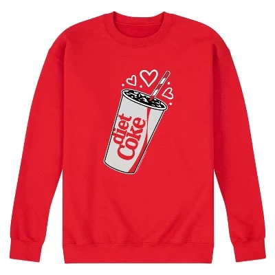 Мужская флисовая толстовка Diet Coke Heart Bubbles с графическим принтом красный