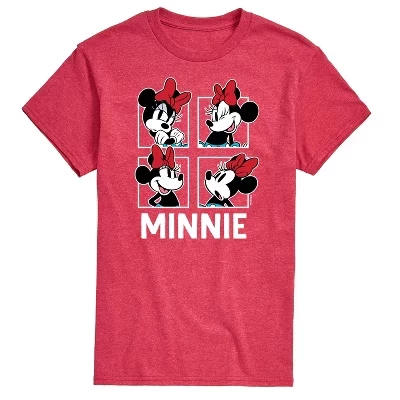 Мужская футболка Disney Minnie с лицами, красная