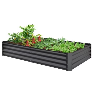 Высокая грядка Fulvari 8×4×1 футов, серая