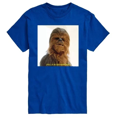 Men's -  - Chewbacca Subtitled Short Sleeve Graphic T-Shirt blue