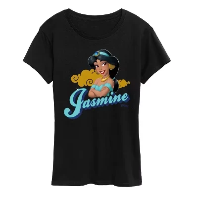 Женская футболка Jasmine Headshot с коротким рукавом и графическим рисунком, черная