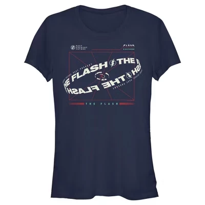 Женская футболка с изогнутым логотипом Flash Multiverse для юниорок